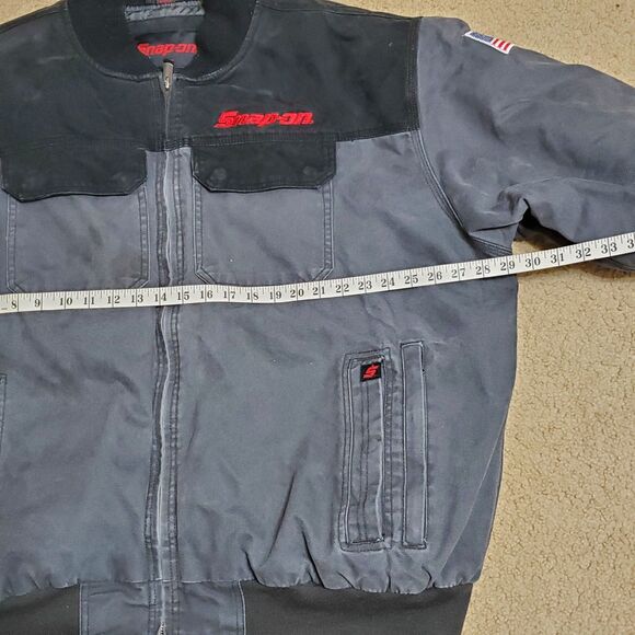 Snap On Tools Color Block Jacket Men’s Size 3XL Black & Gray Heavy Canvas - Picture 13 of 14